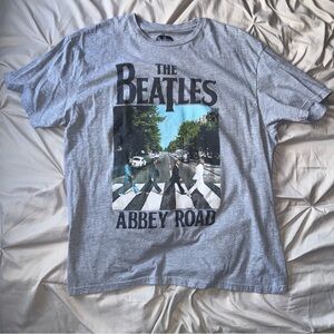 The Beatles Abbey Road Graphic Tee Men’s XL Gray Band Rock Music T-Shirt‎